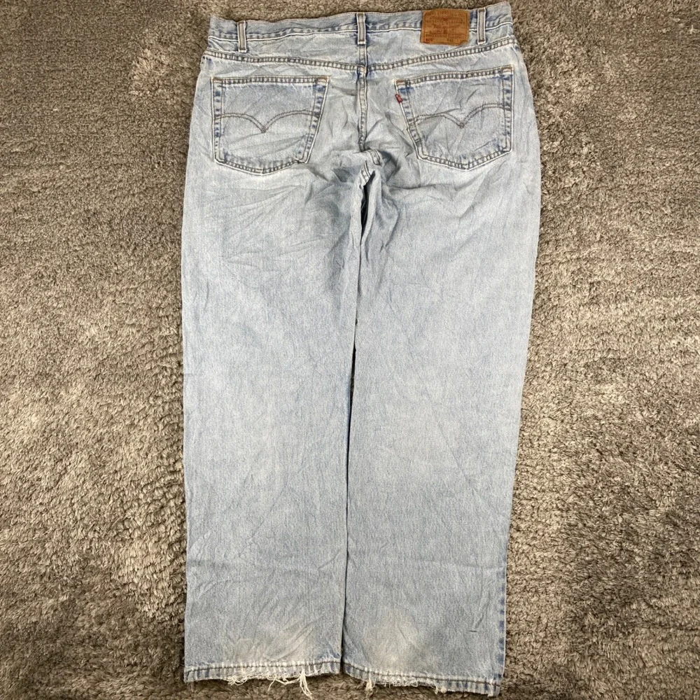 Vintage Levi's 505 Jeans Mens 42x30 Blue Denim‎ Light Wash Regular Straight Y2k